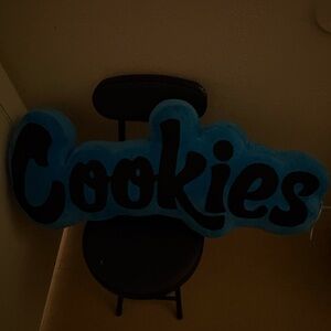 Blue and Black 'Cookies' pillow